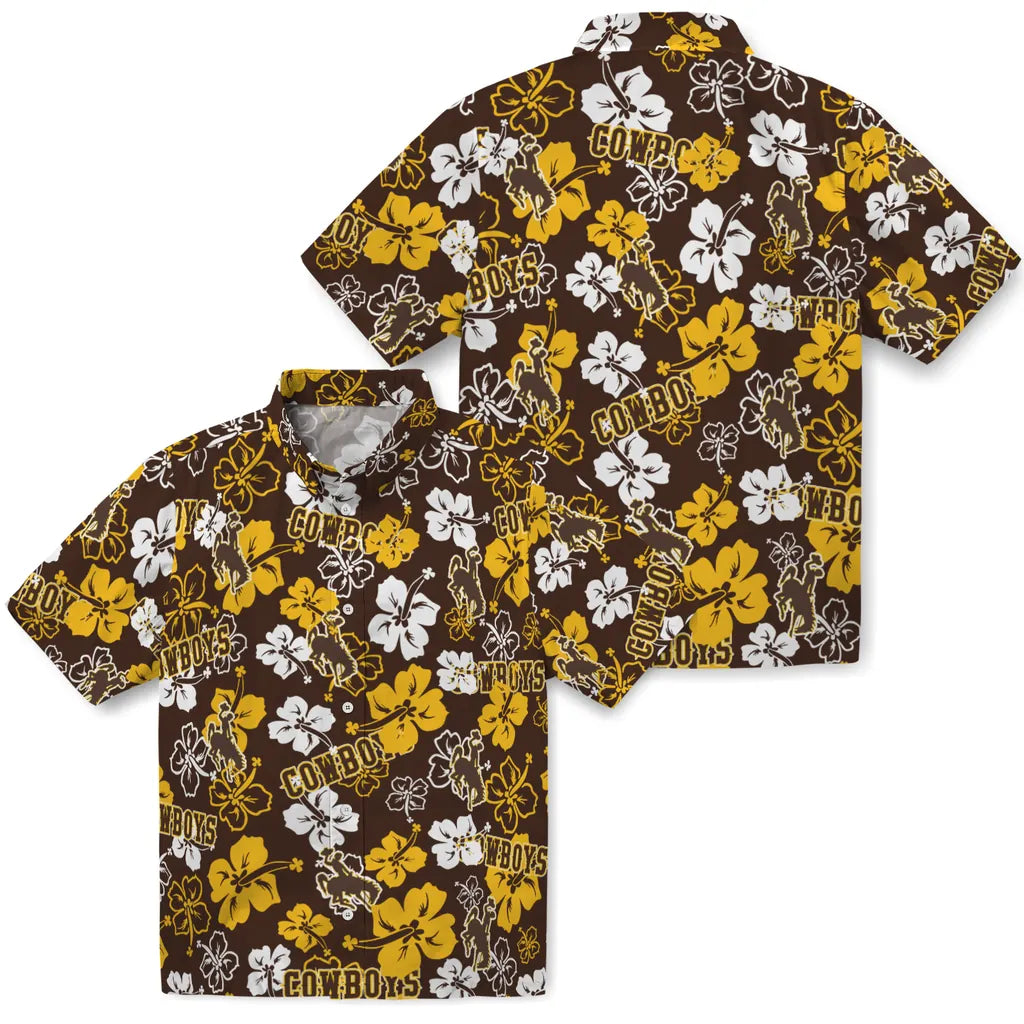 Wyoming Cowboys Hibiscus Bloom Hawaiian Shirt – Moonbestprint