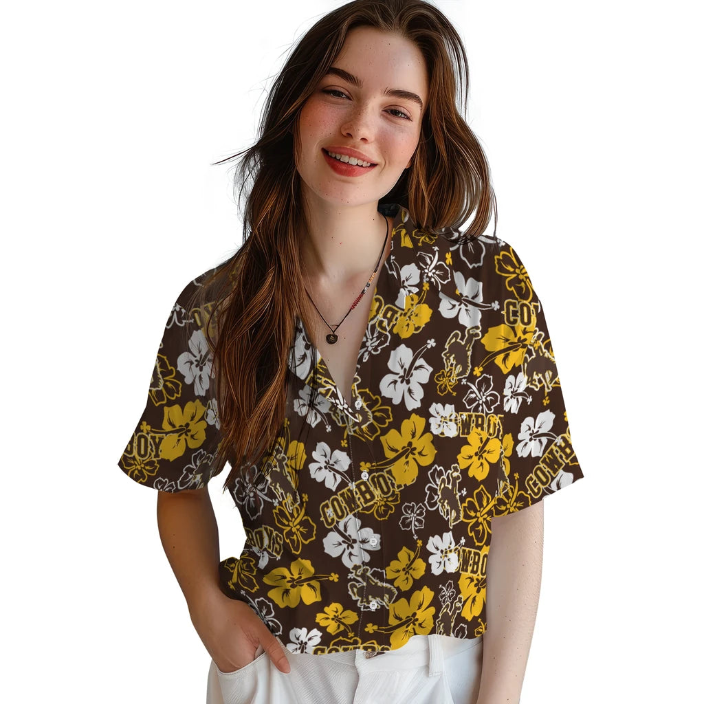 Wyoming Cowboys Hibiscus Bloom Hawaiian Shirt – Moonbestprint