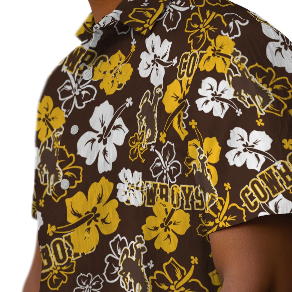 Wyoming Cowboys Hibiscus Bloom Hawaiian Shirt – Moonbestprint