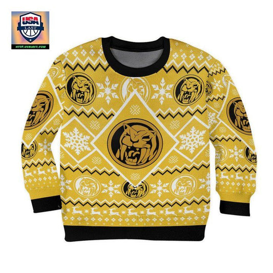 Yellow Mighty Morphin Power Ranger Christmas Sweater ? Usalast
