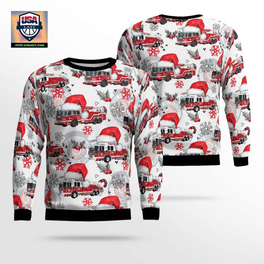 Yonkers Fire Department Christmas AOP Sweater ? Usalast
