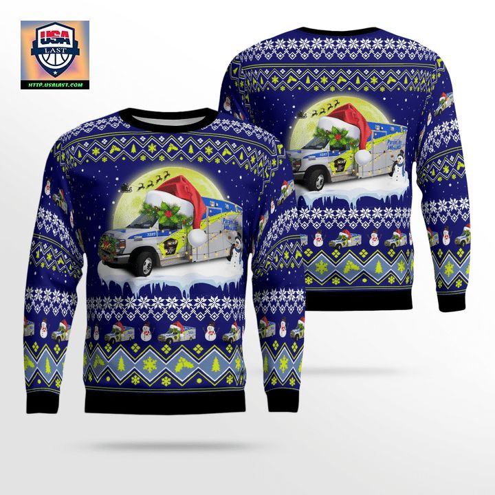 York Region EMS Christmas AOP Sweater ? Usalast