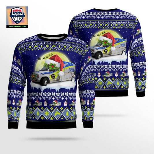 York Region EMS Christmas AOP Sweater ? Usalast