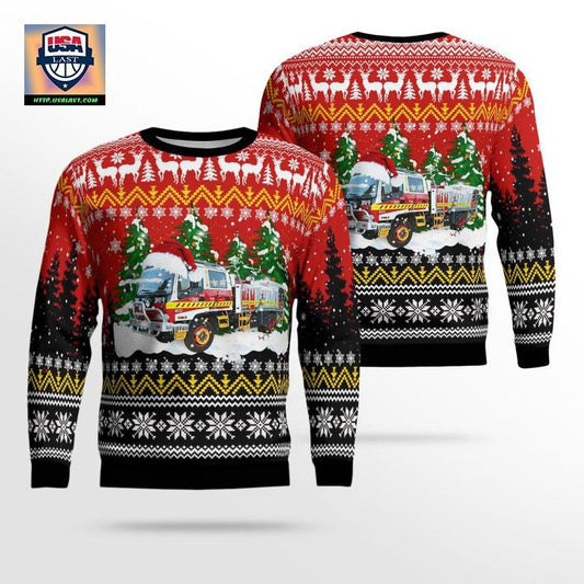 York Volunteer Fire Rescue York Western Australia Christmas AOP Sweater ? Usalast