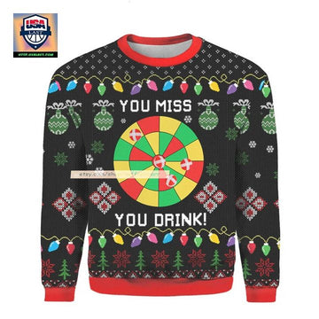 You Miss You Drink Ugly Christmas 3D Sweater ? Usalast