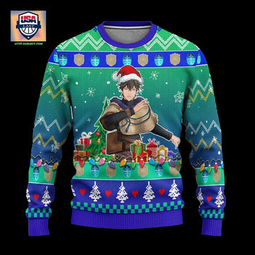 Yuno Anime Ugly Christmas Sweater Black Clover Xmas Gift ? Usalast