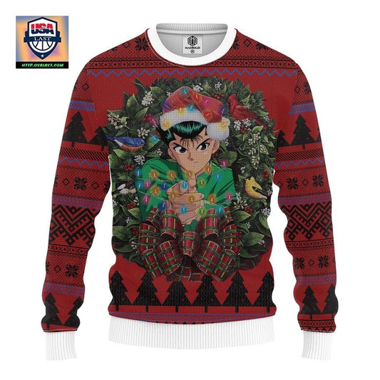 Yusuke Urameshi Yuyu Hakusho Mc Ugly Christmas Sweater Thanksgiving Gift ? Usalast