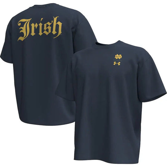 Navy Notre Dame Fighting Irish 2024 Shamrock Series Heavyweight Shirt Moonbestprint