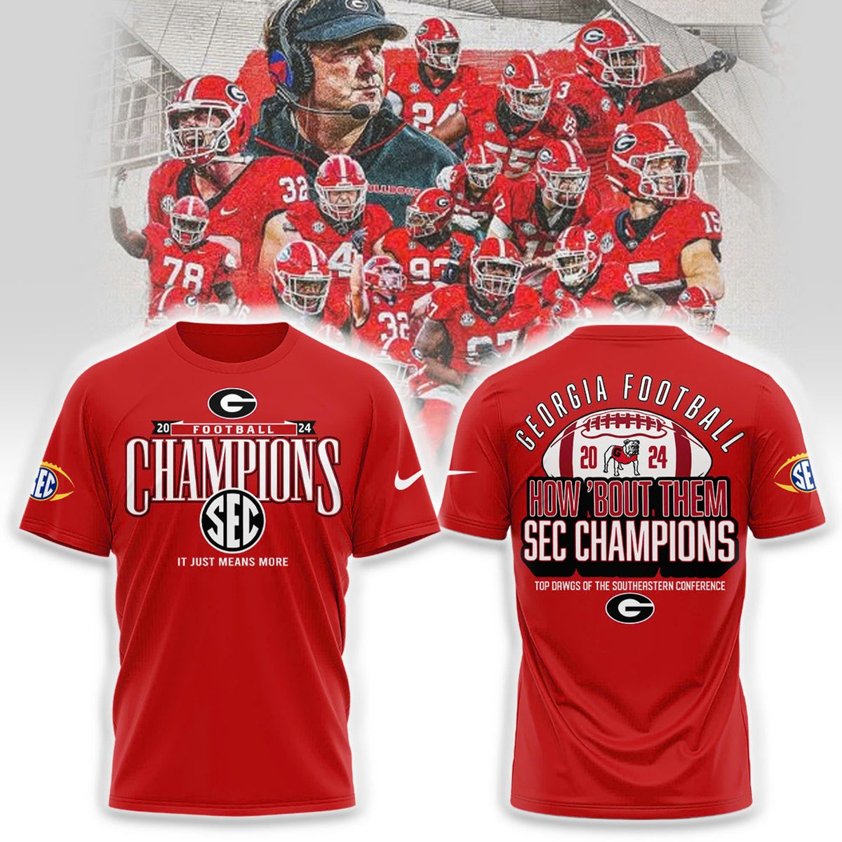 Georgia Bulldogs SEC Football Conference Champions Locker Room Tshirt | WX68 Moonbestprint