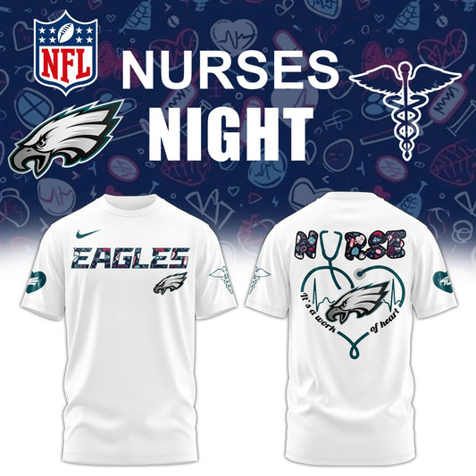 Philadelphia Eagles Nurses Appreciation Blue Tshirt Moonbestprint