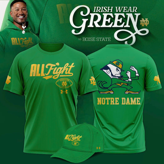Kelly Green Notre Dame Fighting Irish All Fight Limited Edition Tshirt Moonbestprint