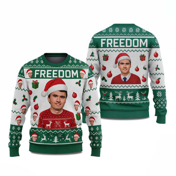 2026 Freedom Charlie Kirk Christmas Ugly Sweater Moonbestprint