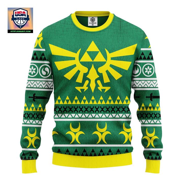 Zelda Green Yellow Ugly Christmas Sweater Amazing Gift Idea Thanksgiving Gift ? Usalast