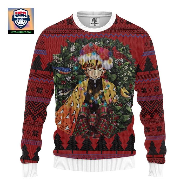 Zennitsu Doujishin Kimetsu Yaiba Mc Ugly Christmas Sweater Thanksgiving Gift ? Usalast