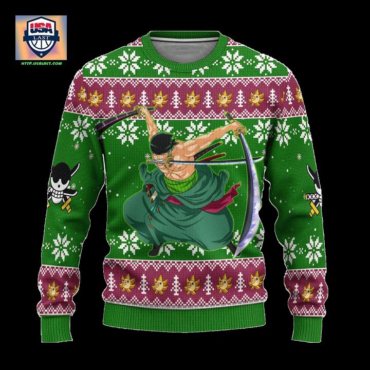 Zoro One Piece Anime Ugly Christmas Sweater Xmas Gift ? Usalast