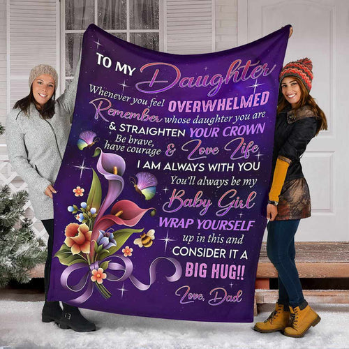 Gift For Daughter From Mom- Big Hug - Blanket - Qttrendycustom