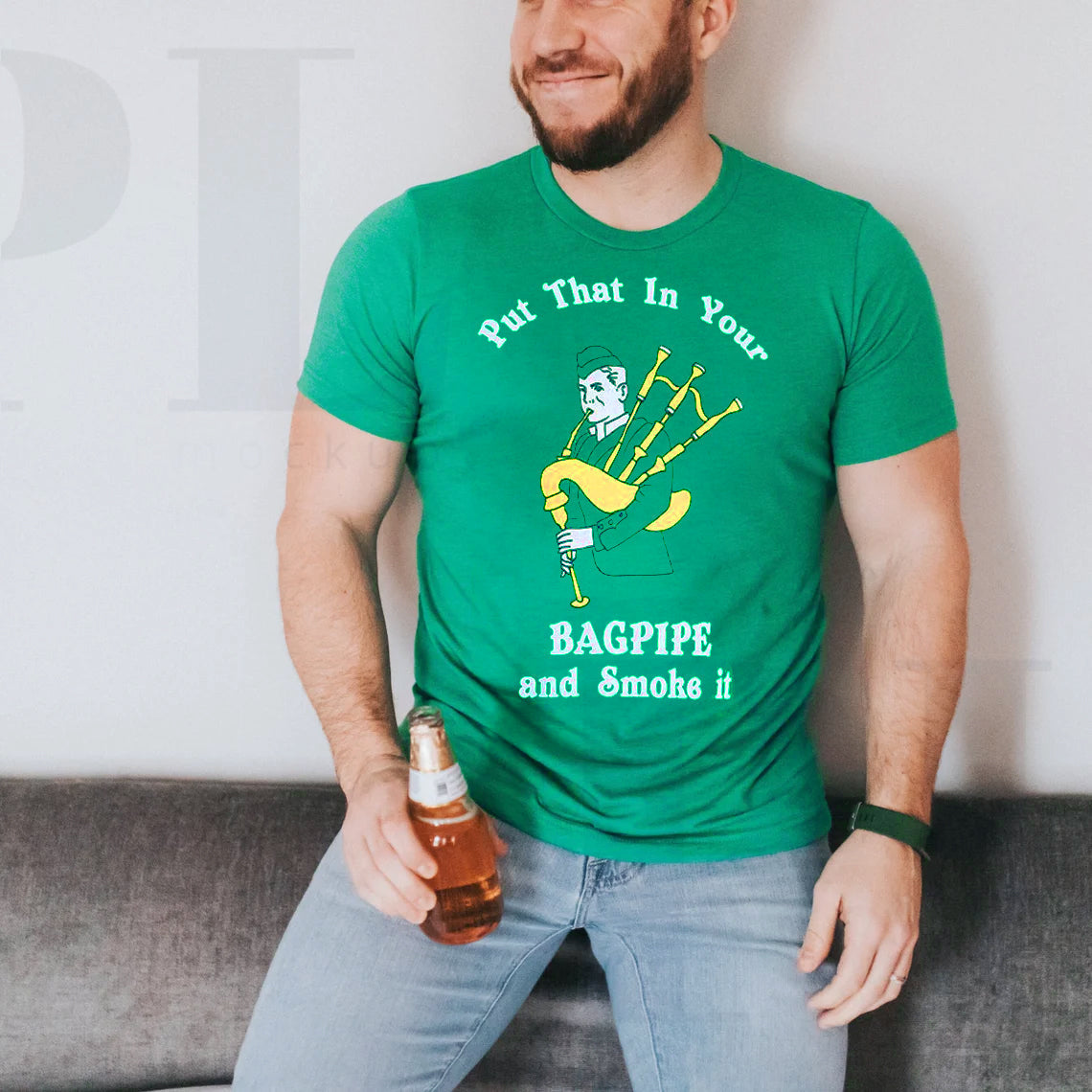 Men's Put That in Your Bagpipe Tee - T shirt - Qttrendycustom