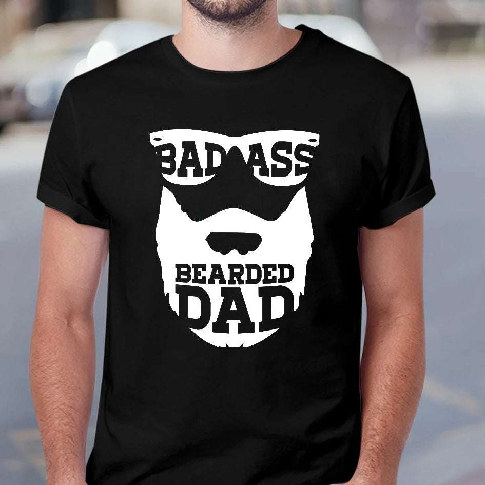 Gift For Expecting Dad - Bearded Dad - T shirt - Qttrendycustom