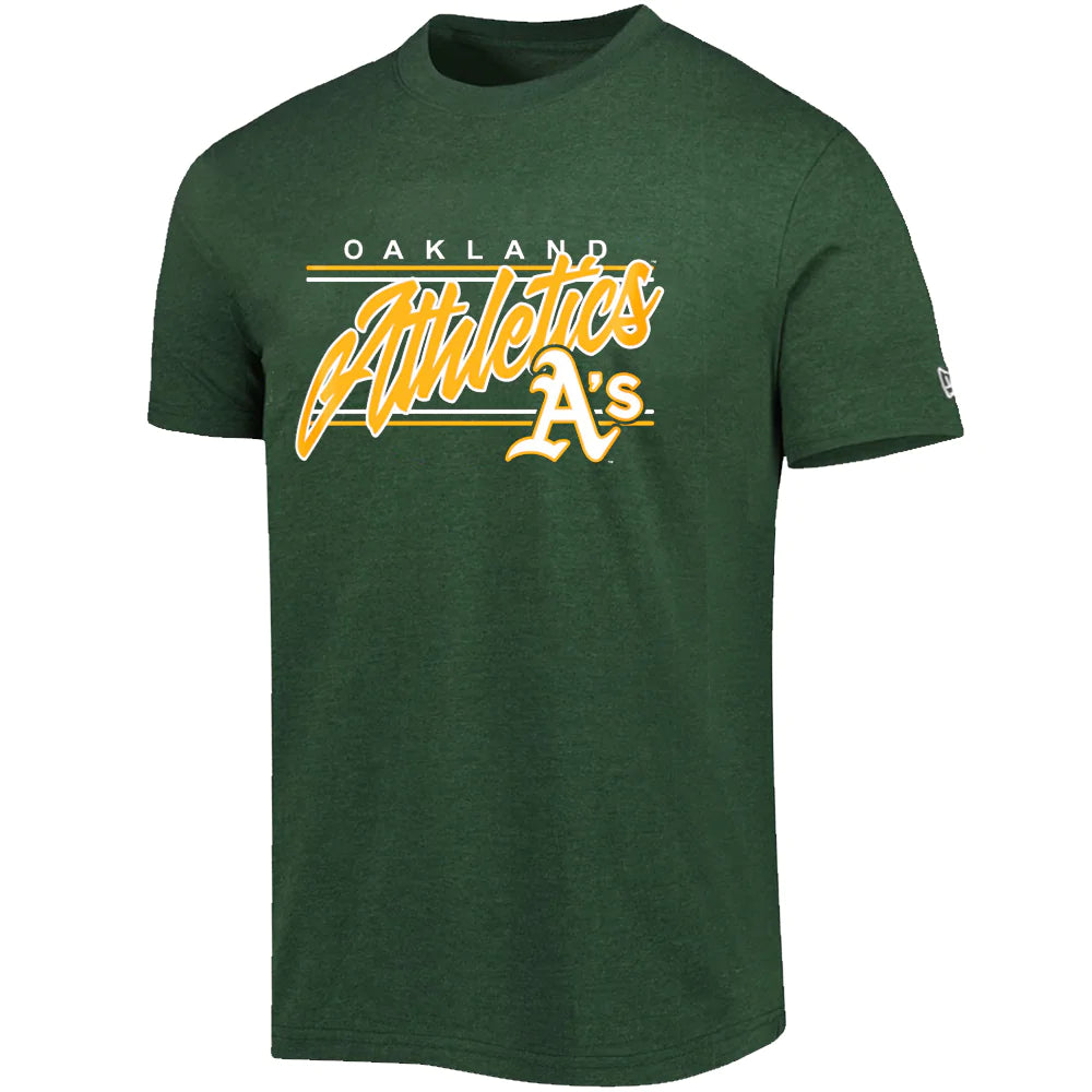 Oakland Athletics Script Block MLB T-Shirt