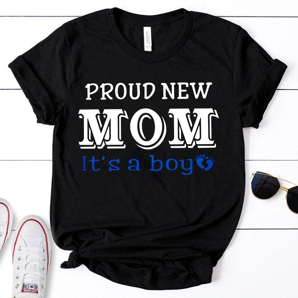 Best Gift For Expecting Mom -It's A Boy Ladies T-Shirt- Qttrendycustom