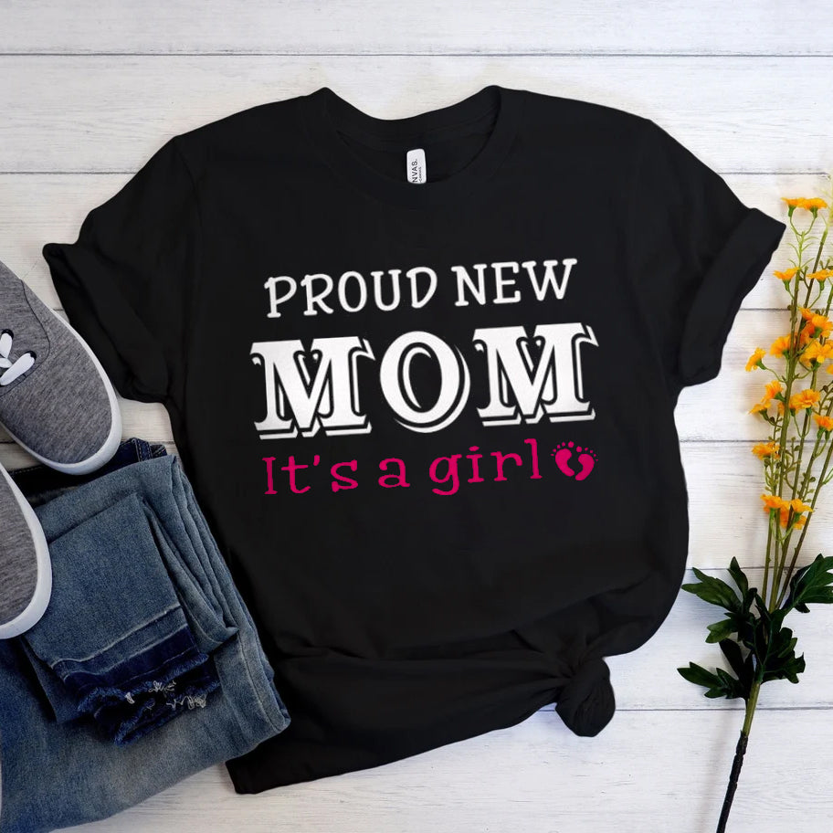 Creative Ideas For Mother's Day- It's A Girl- Ladies T-Shirt- Qttrendycustom