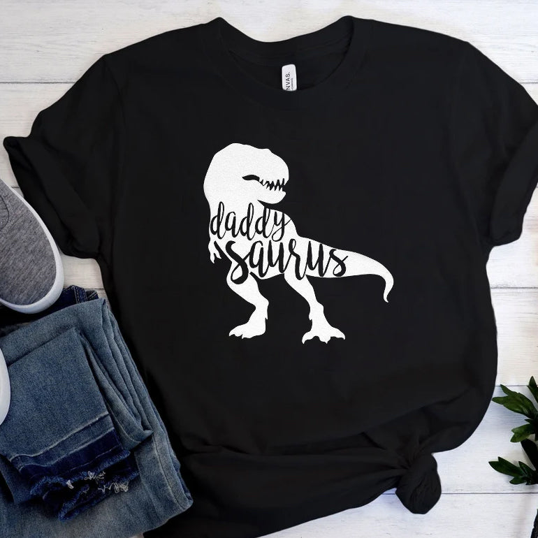 Gift For Expecting Dad - Daddysaurus - T shirt - Qttrendycustom