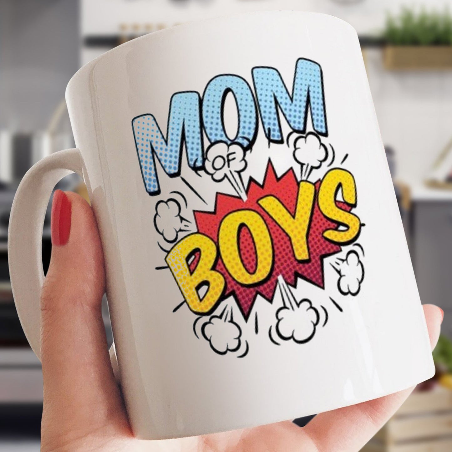 Creative Ideas For Mother's Day - Mom of Boys - Mug - Qttrendycustom