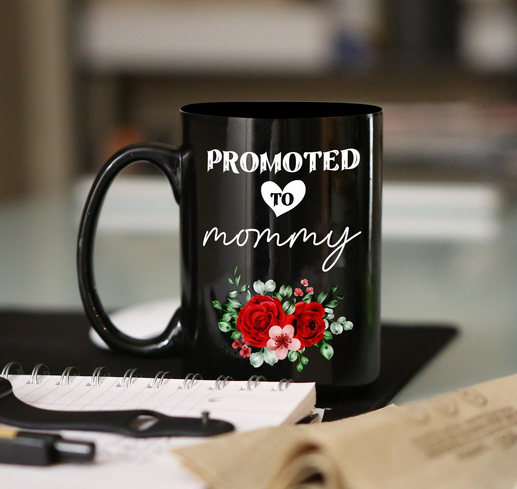 Mug for Mom - Promoted to Mommy Coffee Mug, Mother's Day Gift for Mom Grandma Stepmom from Daughter Son, Happy MotherÕs Day, Gifts for Mom| AP556