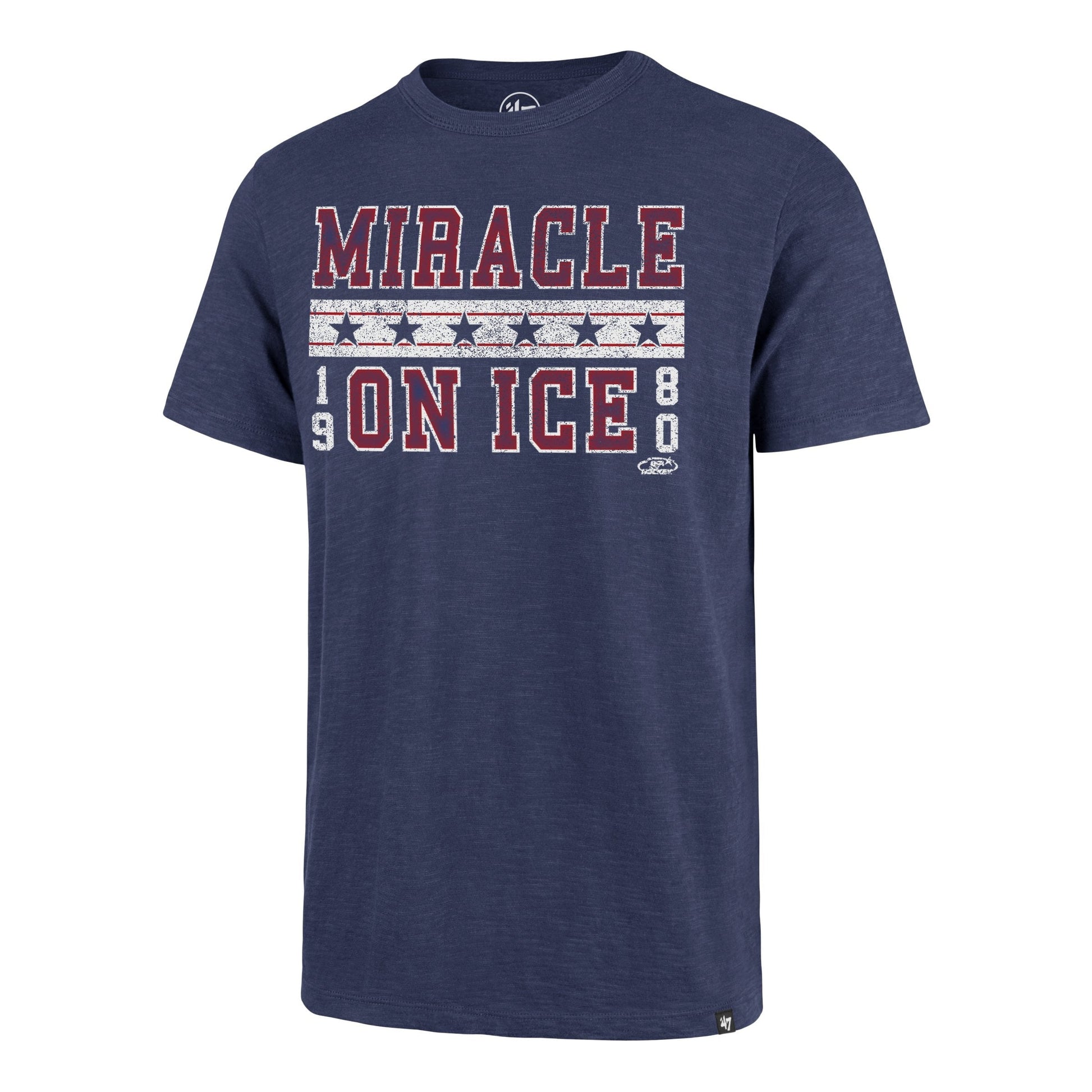 USA HOCKEY MIRACLE ON ICE BLUE  SCRUM TEE