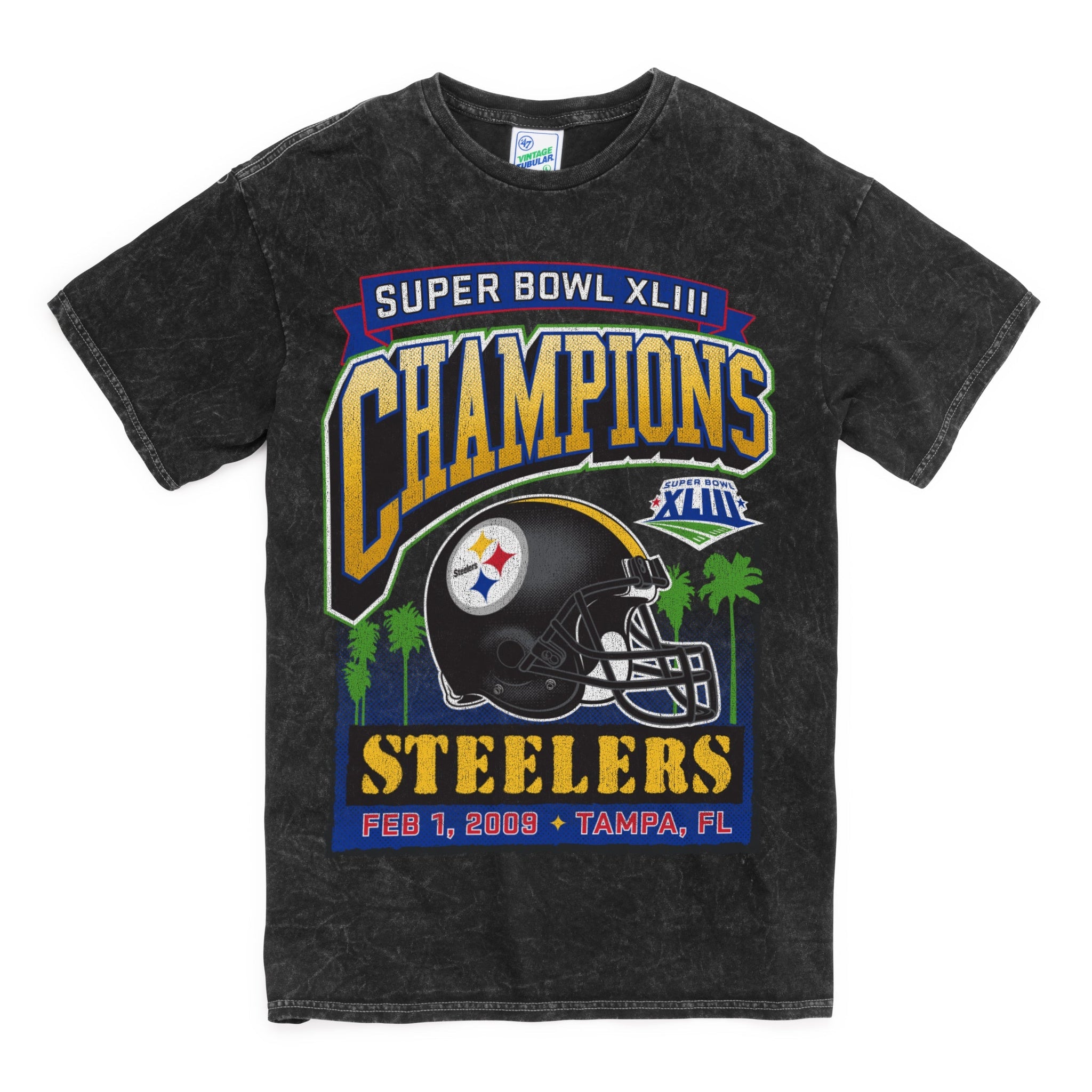 PITTSBURGH STEELERS SB GRIDIRO ROCKER  VINTAGE TUBULAR TEE