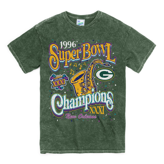 GREEN BAY PACKERS SB GRIDIRON ROCKER  VINTAGE TUBULAR TEE