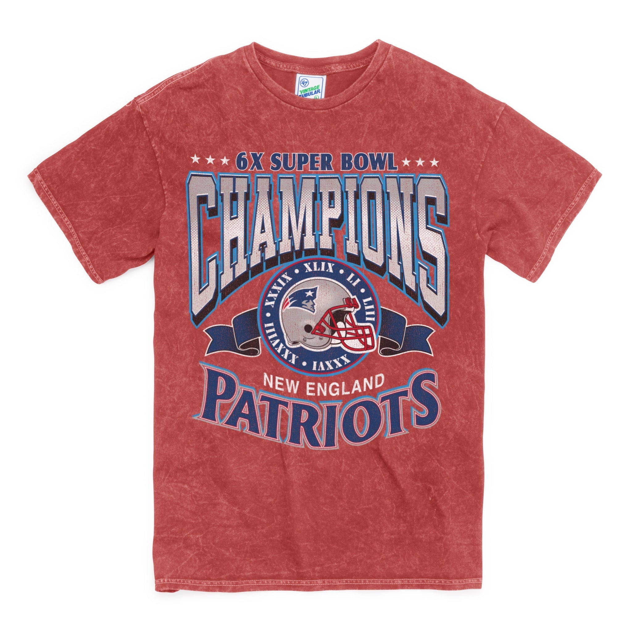 NEW ENGLAND PATRIOTS SB GRIDIRON ROCKER  VINTAGE TUBULAR TEE