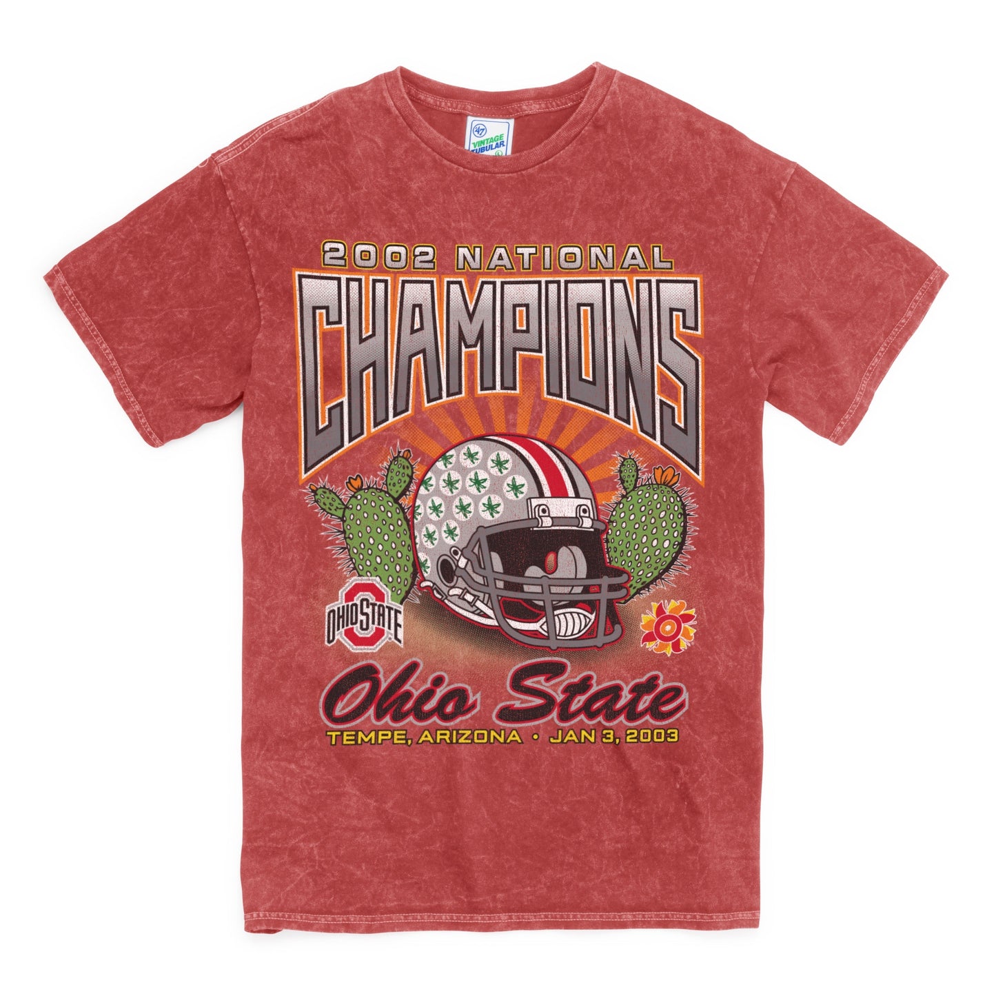 OHIO STATE BUCKEYES 2002 NATIONAL CHAMPS ROCKER  VINTAGE TUBULAR TEE