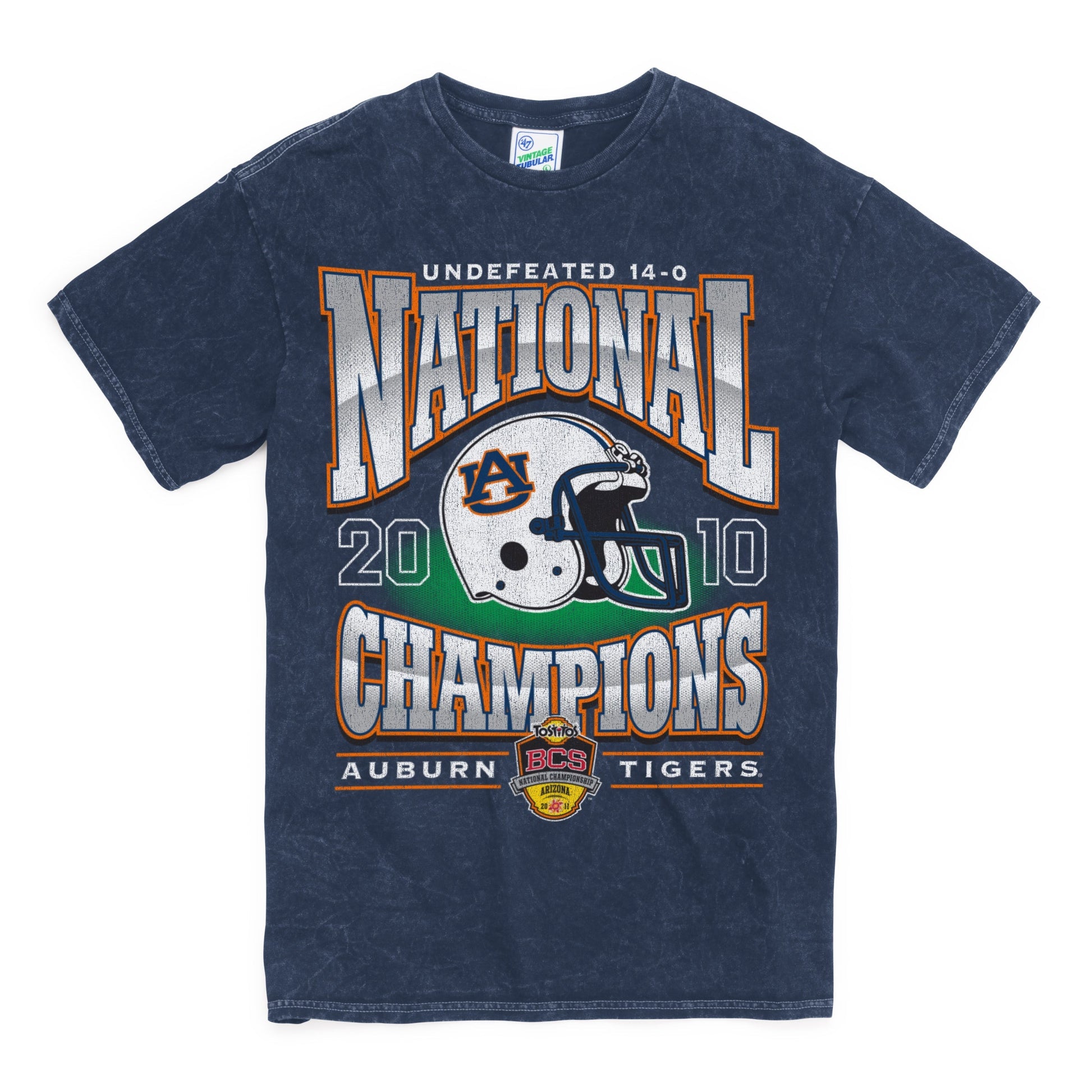 AUBURN TIGERS 2010 NATIONAL CHAMPS ROCKER  VINTAGE TUBULAR TEE