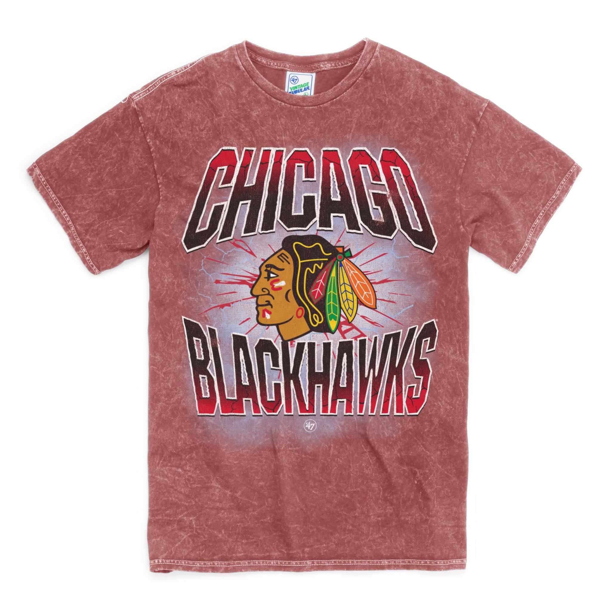 CHICAGO BLACKHAWKS BOTTLE ROCKET  VINTAGE TUBULAR TEE