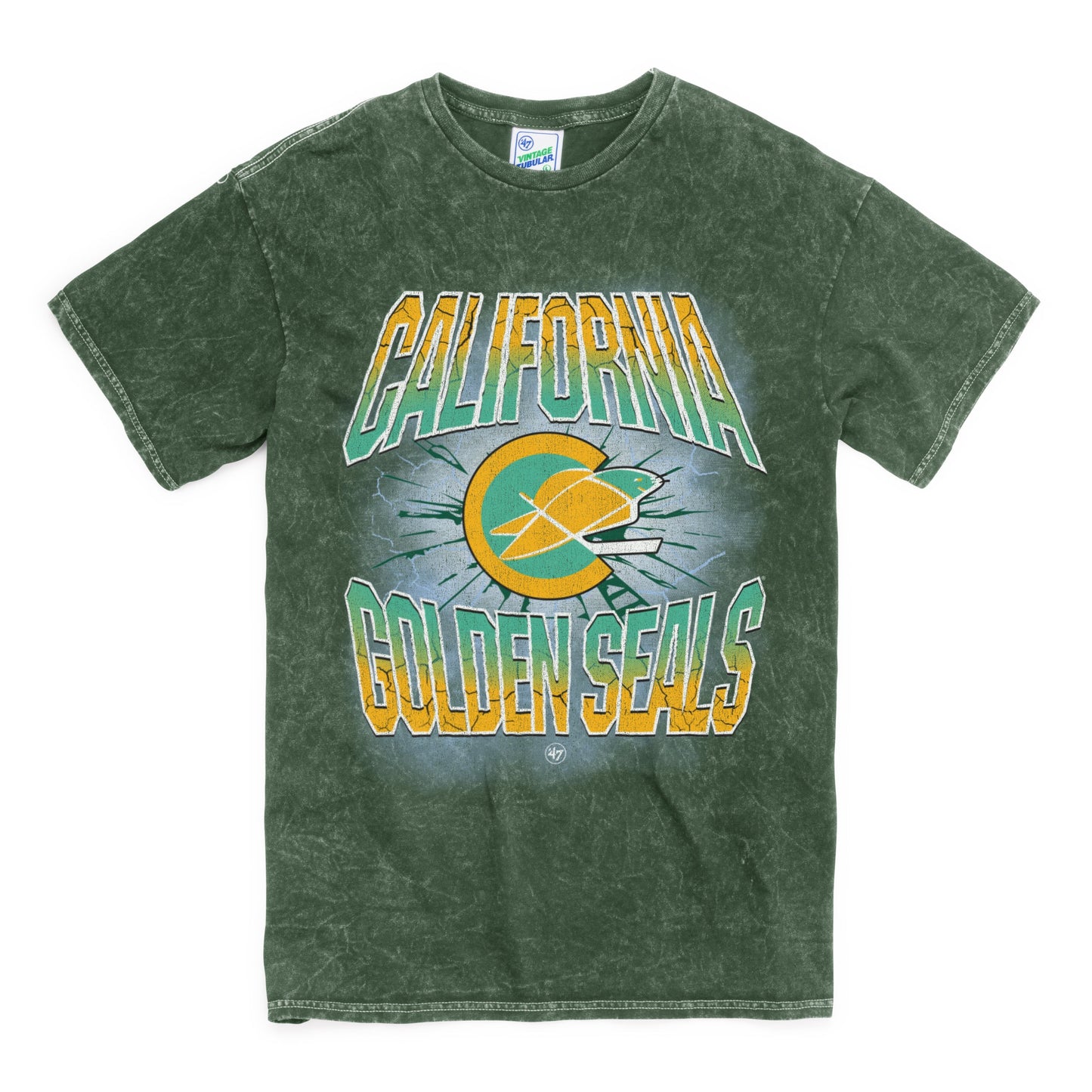 CALIFORNIA GOLDEN SEALS VINTAGE BOTTLE ROCKET  VINTAGE TUBULAR TEE