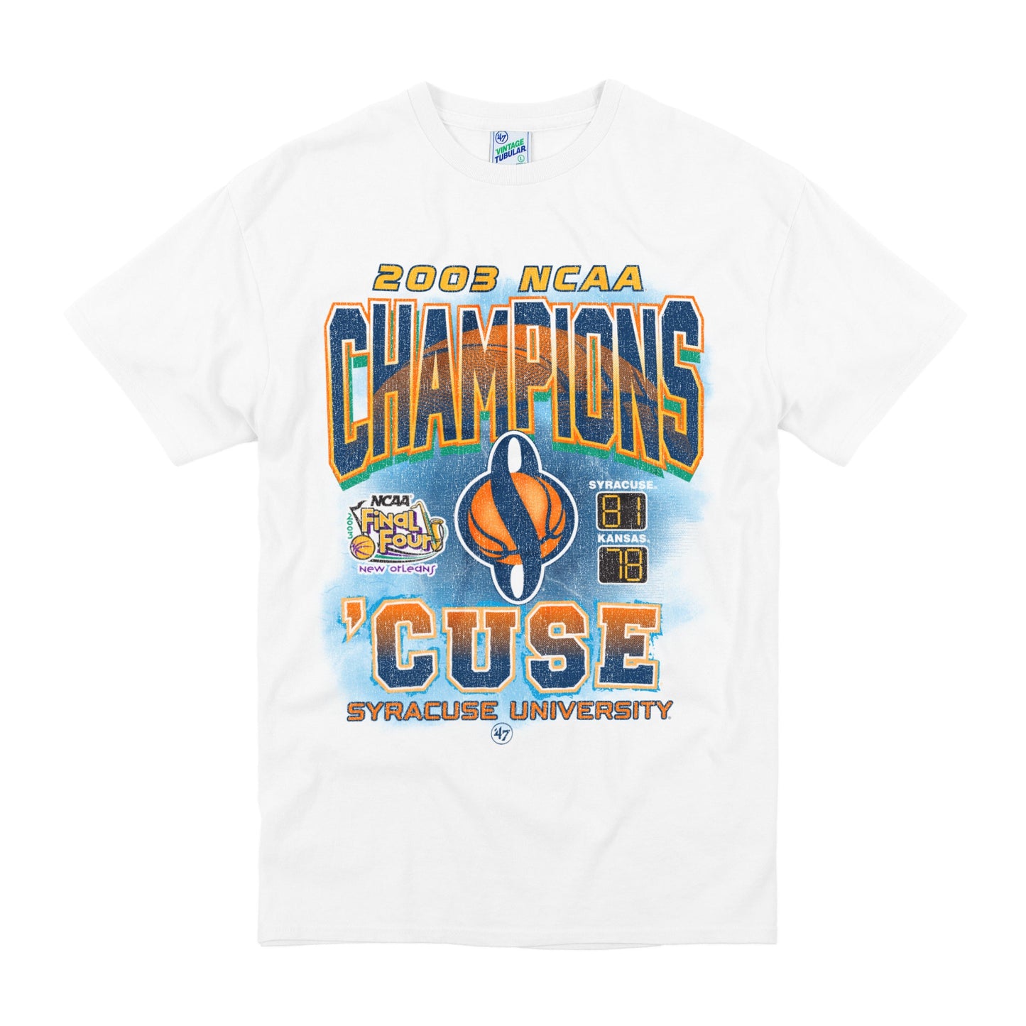 SYRACUSE ORANGE 2003 CHAMPS  VINTAGE TUBULAR TEE