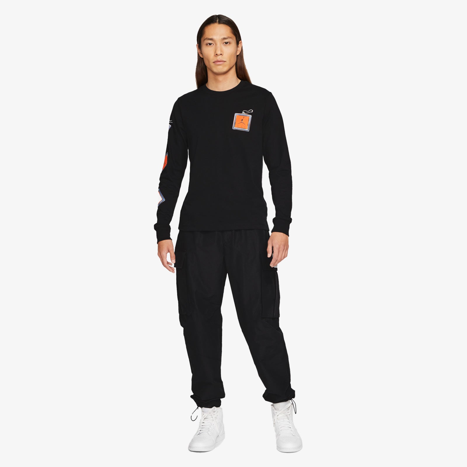 Jordan Keychain Long Sleeve T-Shirt - Black