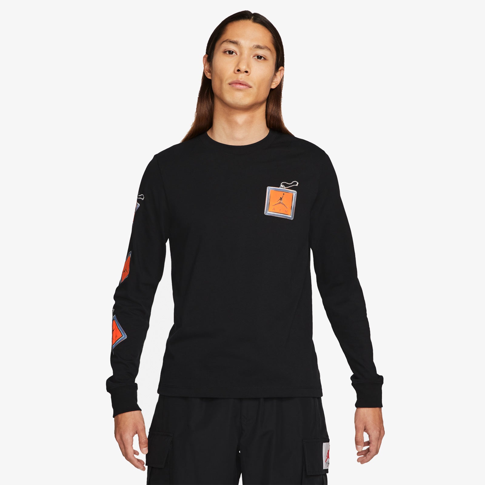 Jordan Keychain Long Sleeve T-Shirt - Black