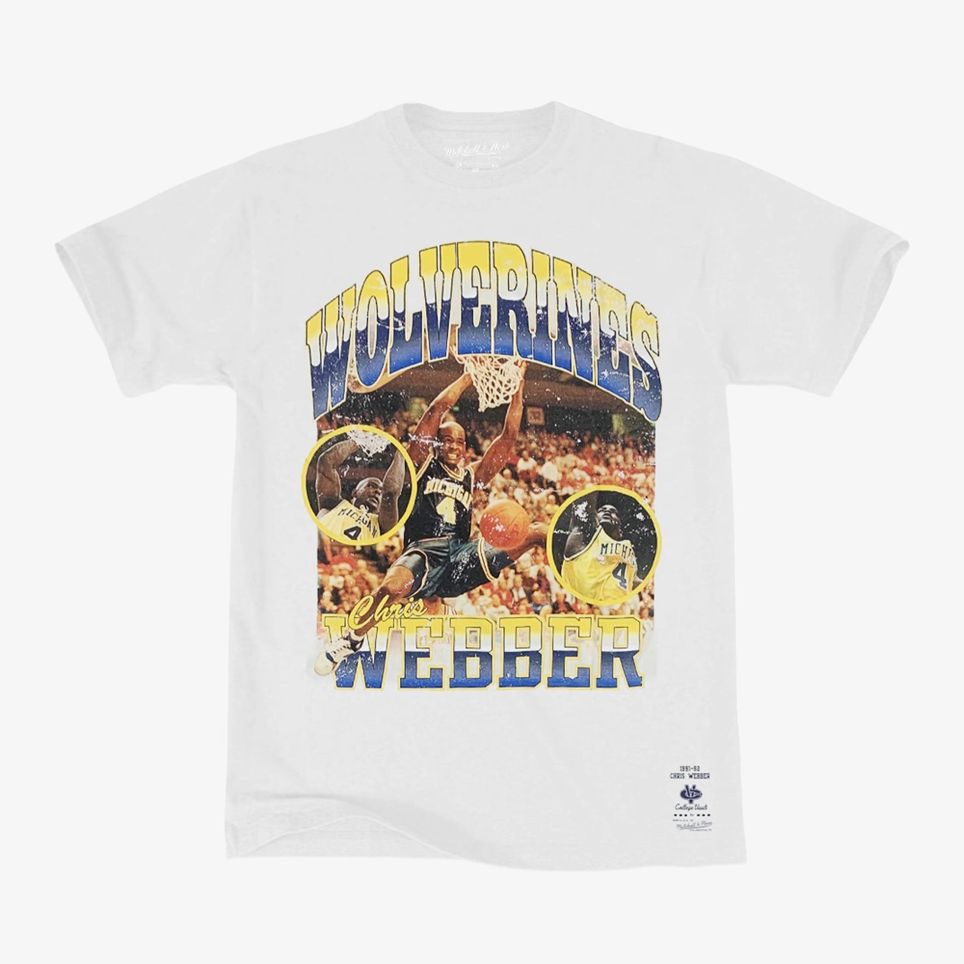 Chris Webber Michigan Wolverines Vintage Dunk NCAA T-Shirt