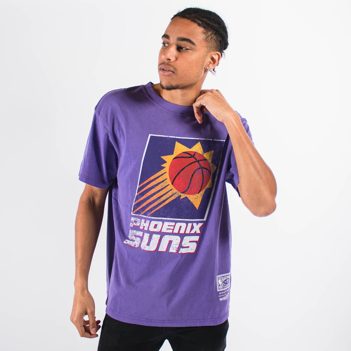 Men's New Era Purple Phoenix Suns Throwback T-Shirt Size: Extra Large
