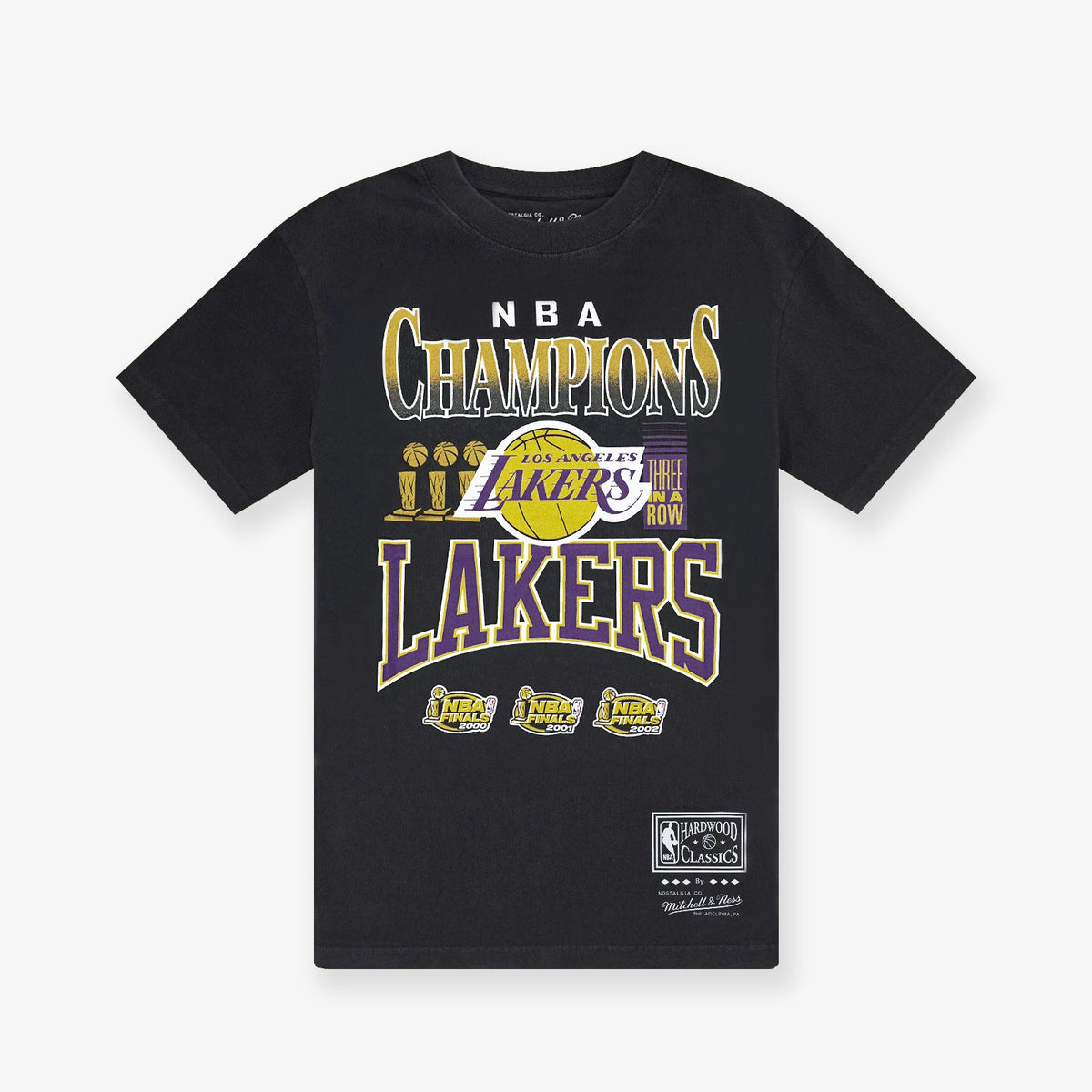 Los Angeles Lakers Vintage World Champs Series Tee - Faded Black - Moon  Best Print
