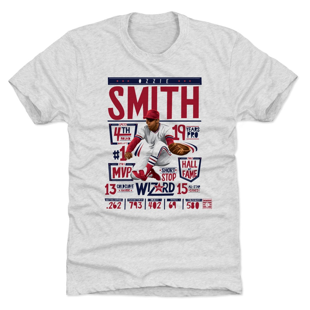 Ozzie Smith Stats R/Unisex Tee/3XL