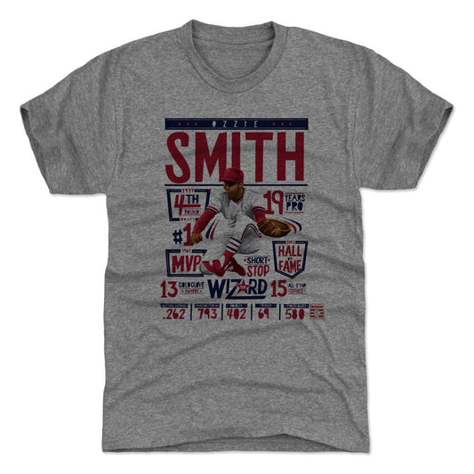 Ozzie Smith Stats R/Unisex Tee/3XL