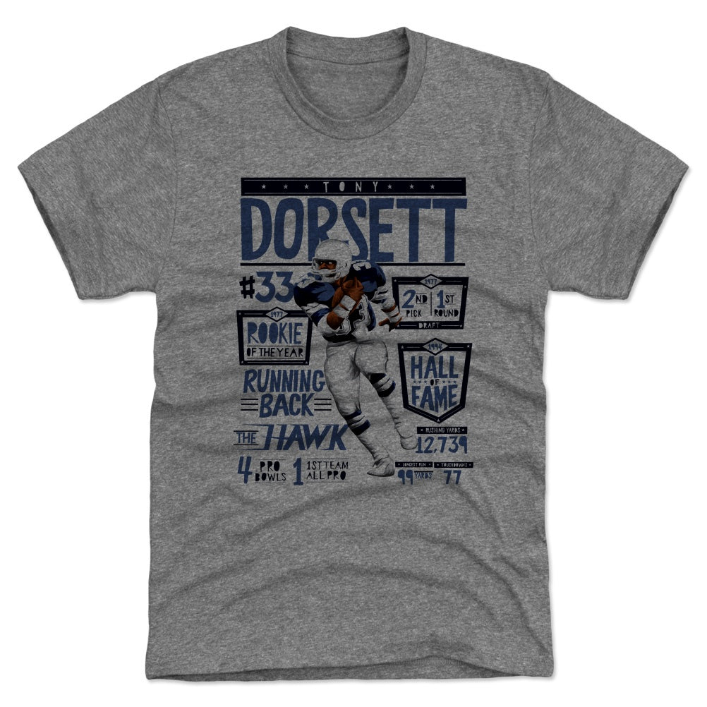 Tony Dorsett Stats B/Unisex Tee/3XL