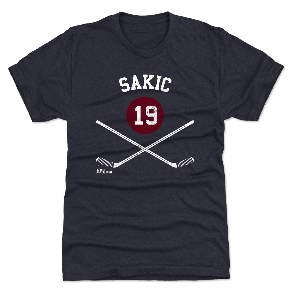 Joe Sakic Colorado 19 Sticks/Unisex Tee/3XL
