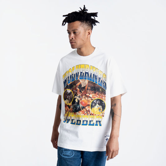 Chris Webber Michigan Wolverines Vintage Dunk NCAA T-Shirt