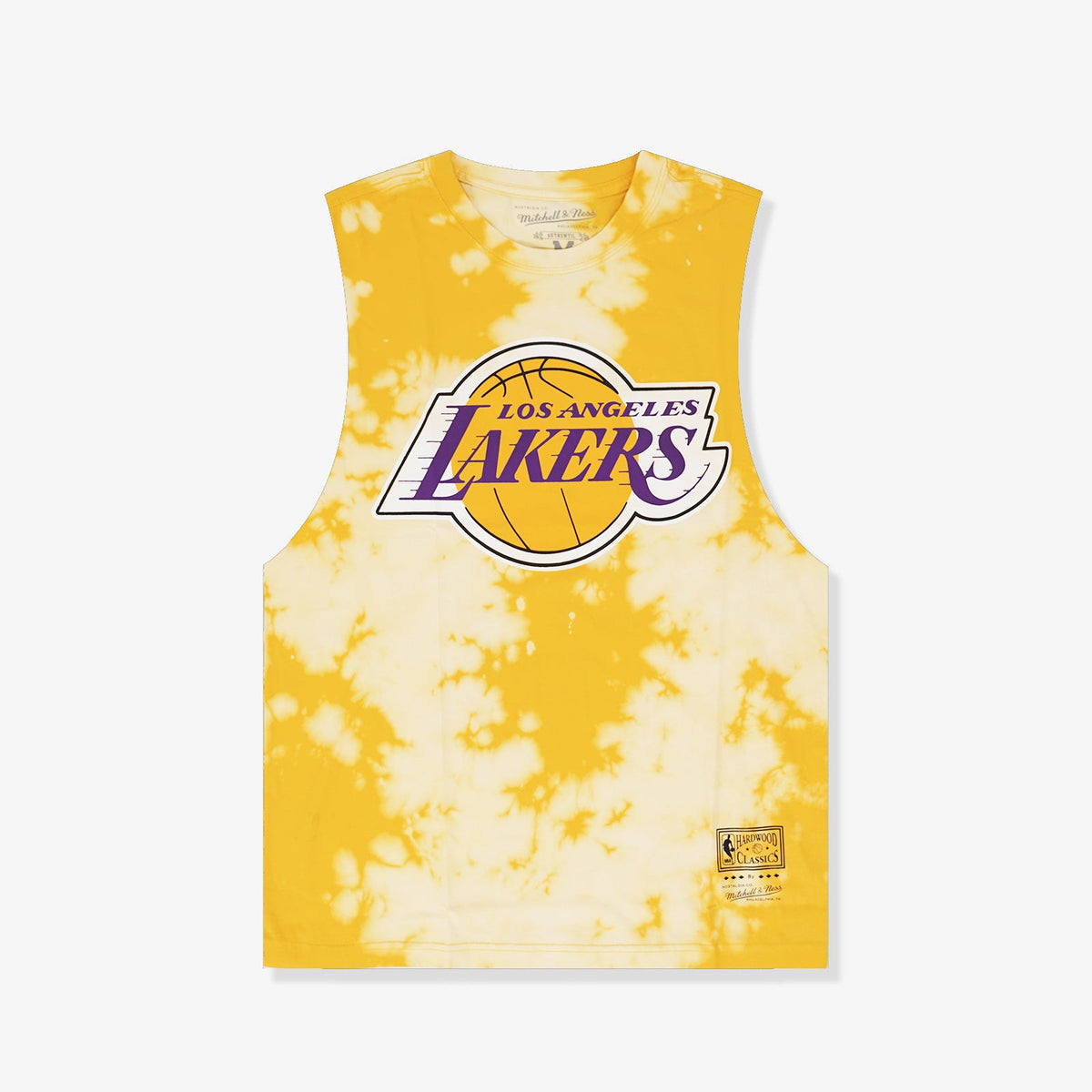 Los Angeles Lakers Tie Dye Muscle Tank - Yellow - Moon Best Print