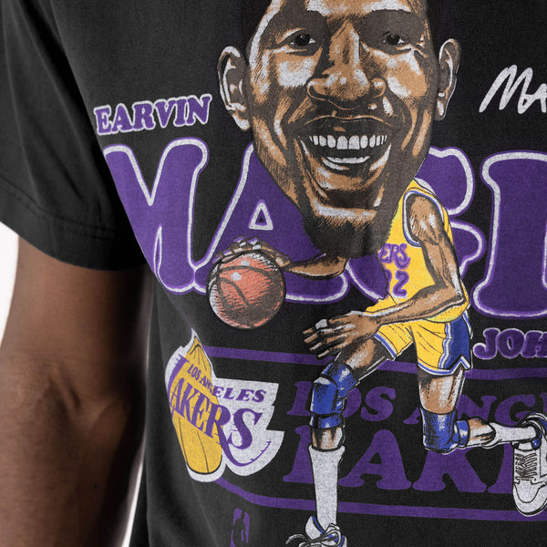 Mitchell & Ness Magic Johnson Los Angeles Lakers Vintage Caricature Tee
