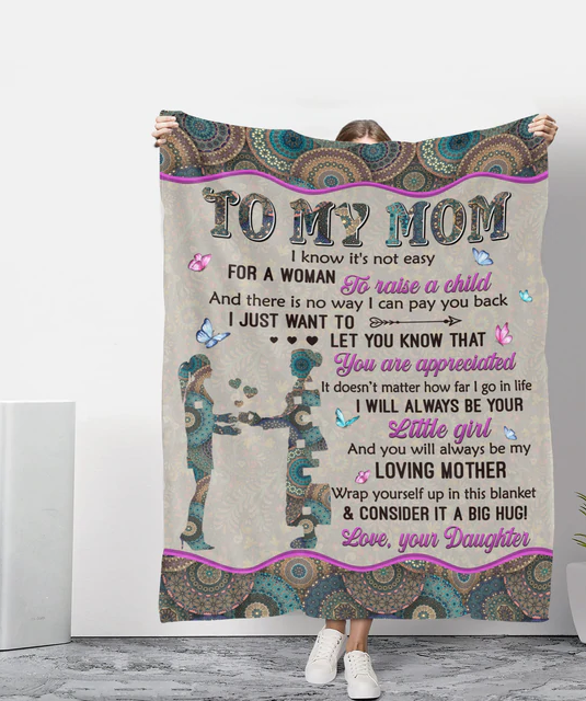 Gift For Mom - My Loving Mother - Blanket - Qttrendycustom